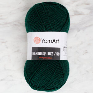 Yarnart Merino De Lux 50 Dark Green Hand Knitting Yarn - 590