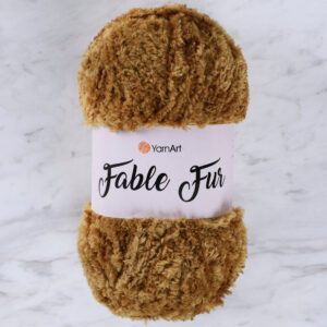 Yarnart Fable Fur Mustard Hand Knitting Yarn - 970