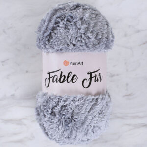 Yarnart Fable Fur Grey Hand Knitting Yarn - 972