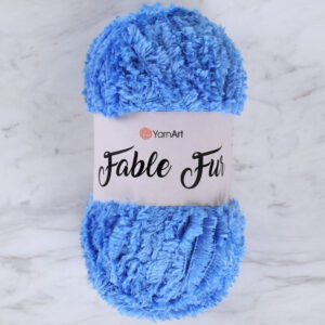 Yarnart Fable Fur Blue Hand Knitting Yarn - 974