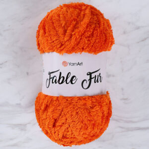 Yarnart Fable Fur Orange Hand Knitting Yarn - 980
