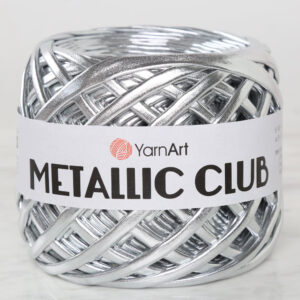 YARNART METALLIC CLUB Silver Grey Rope - 8102