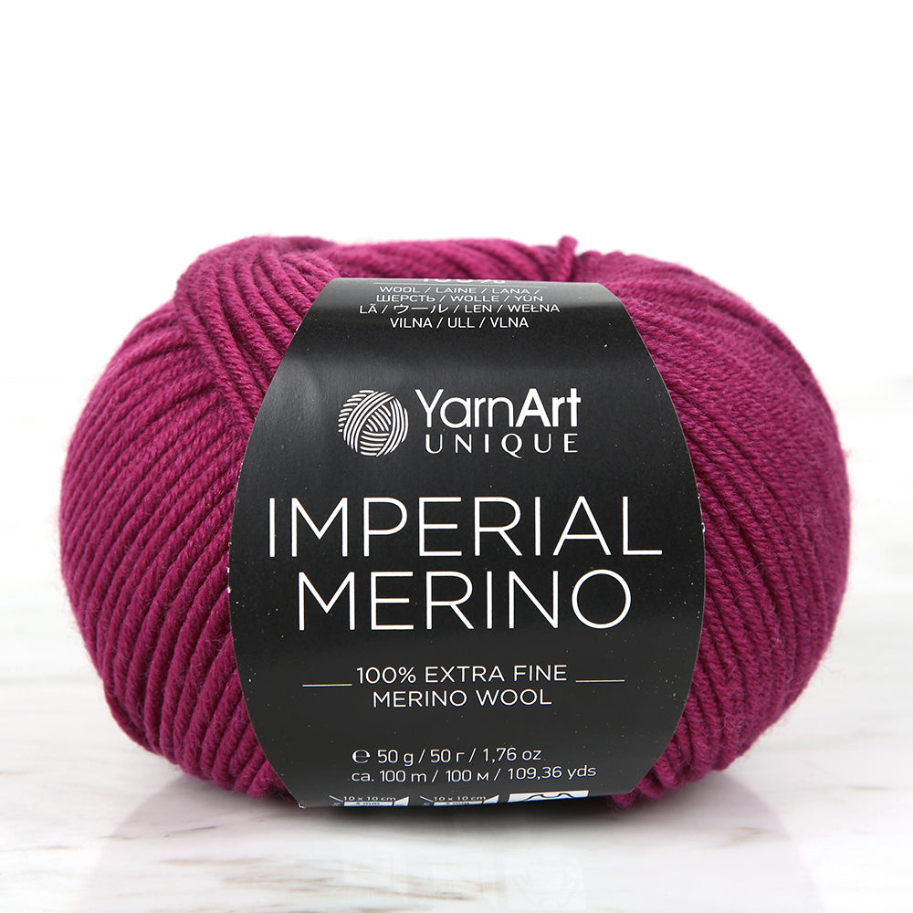 YarnArt IMPERIAL MERINO Plum Hand Knitting Yarn – 3319
