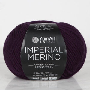 YarnArt IMPERIAL MERINO Eggplant Purple Hand Knitting Yarn - 3320