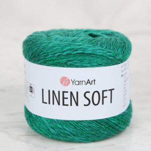 YarnArt Linen Soft Green Hand Knitting Yarn - 7315