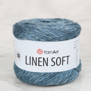 YarnArt Linen Soft Petrol Blue Hand Knitting Yarn - 7316