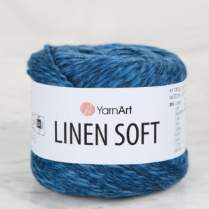 YarnArt Linen Soft Blue Hand Knitting Yarn - 7317