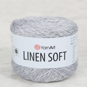YarnArt Linen Soft Grey Hand Knitting Yarn - 7320
