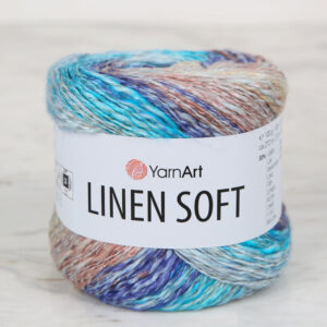 YarnArt Linen Soft Variegated Hand Knitting Yarn - 7402