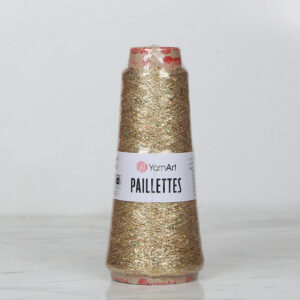 YarnArt Paillettes Gold Sequin Hand Knitting Yarn - 8002