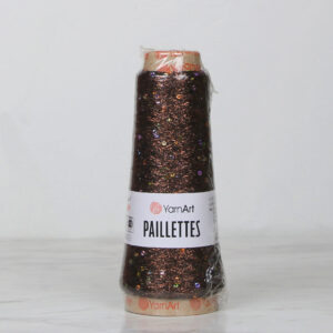 YarnArt Paillettes Brown Sequin Hand Knitting Yarn - 8007
