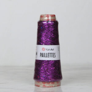 YarnArt Paillettes Purple Sequin Hand Knitting Yarn - 8009