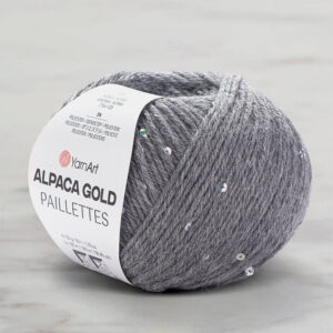 Yarnart Alpaca Gold Paillettes Grey Hand Knitting Yarn - 9304