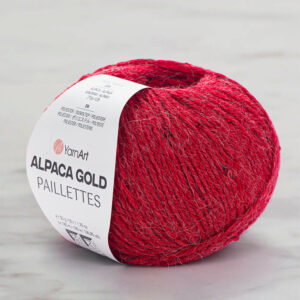 Yarnart Alpaca Gold Paillettes Red Hand Knitting Yarn - 9307