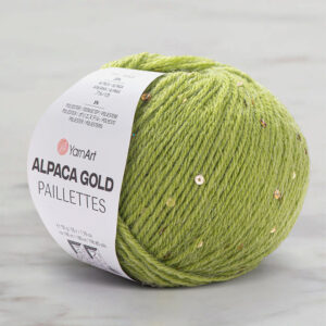 Yarnart Alpaca Gold Paillettes Green Hand Knitting Yarn - 9310