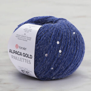 Yarnart Alpaca Gold Paillettes Blue Hand Knitting Yarn - 9313