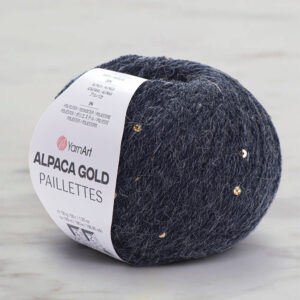 Yarnart Alpaca Gold Paillettes Grey Hand Knitting Yarn - 9314