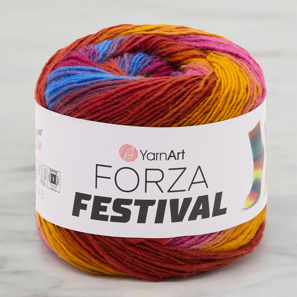 Yarnart Forza Festival Ebruli Hand Knitting Yarn – 2906