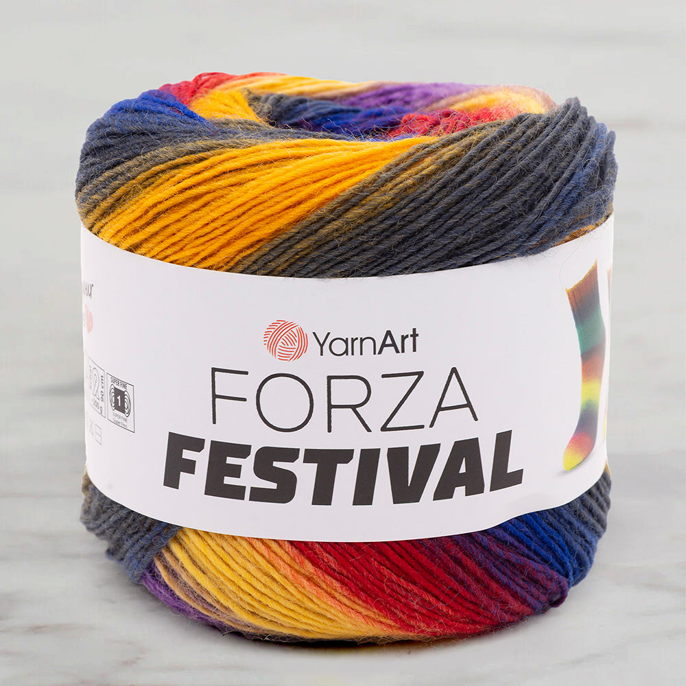 Yarnart Forza Festival Ebruli Hand Knitting Yarn – 2909