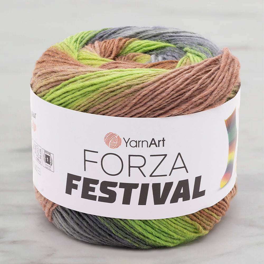 Yarnart Forza Festival Ebruli Hand Knitting Yarn – 2910
