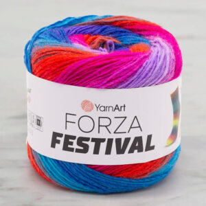 Yarnart Forza Festival Ebruli Hand Knitting Yarn - 2913