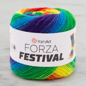 Yarnart Forza Festival Ebruli Hand Knitting Yarn - 2914