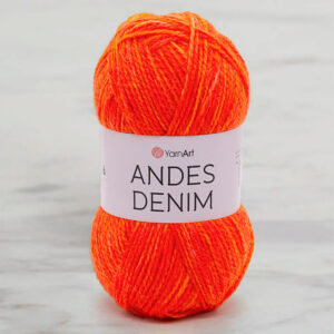 Yarnart Andes Denim Orange Hand Knitting Yarn - 5112