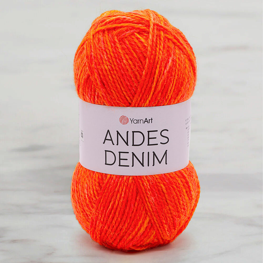 Yarnart Andes Denim Orange Hand Knitting Yarn – 5112
