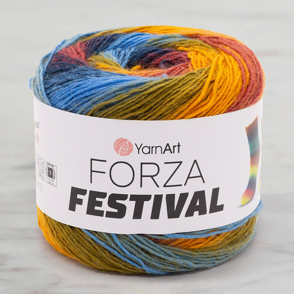 Yarnart Forza Festival Ebruli Hand Knitting Yarn – 2905